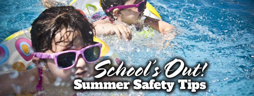 School's Out! Summer Safety Tips - Two children swimming.