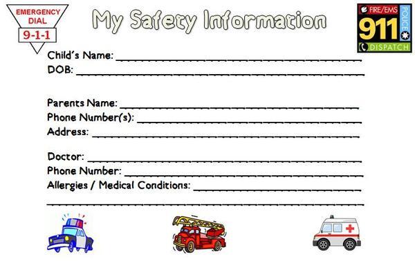 Child Safety Information Card.