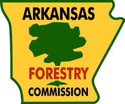 Arkansas Forestry Commission logo.