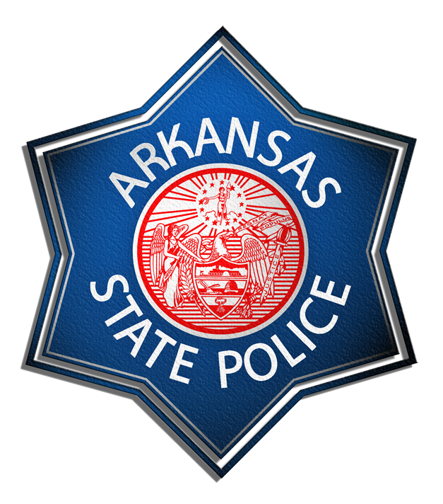 Arkansas State Police logo.