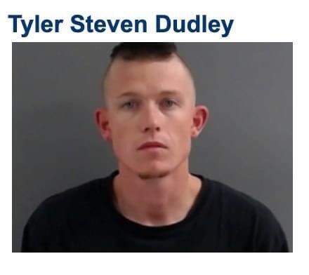 Mugshot of Tyler Steven Dudley.